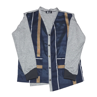 Dobby Cloth Asymmetric Cardigan